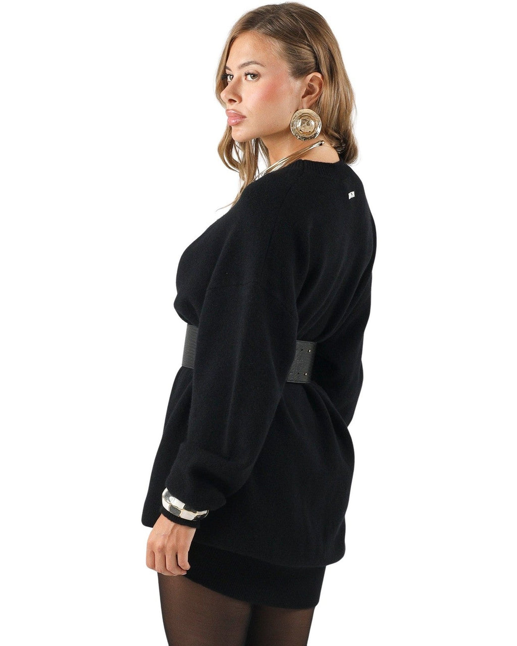 Vestiti casual Donna Elisabetta Franchi - Abito di maglia AM23T66E2 - Nero