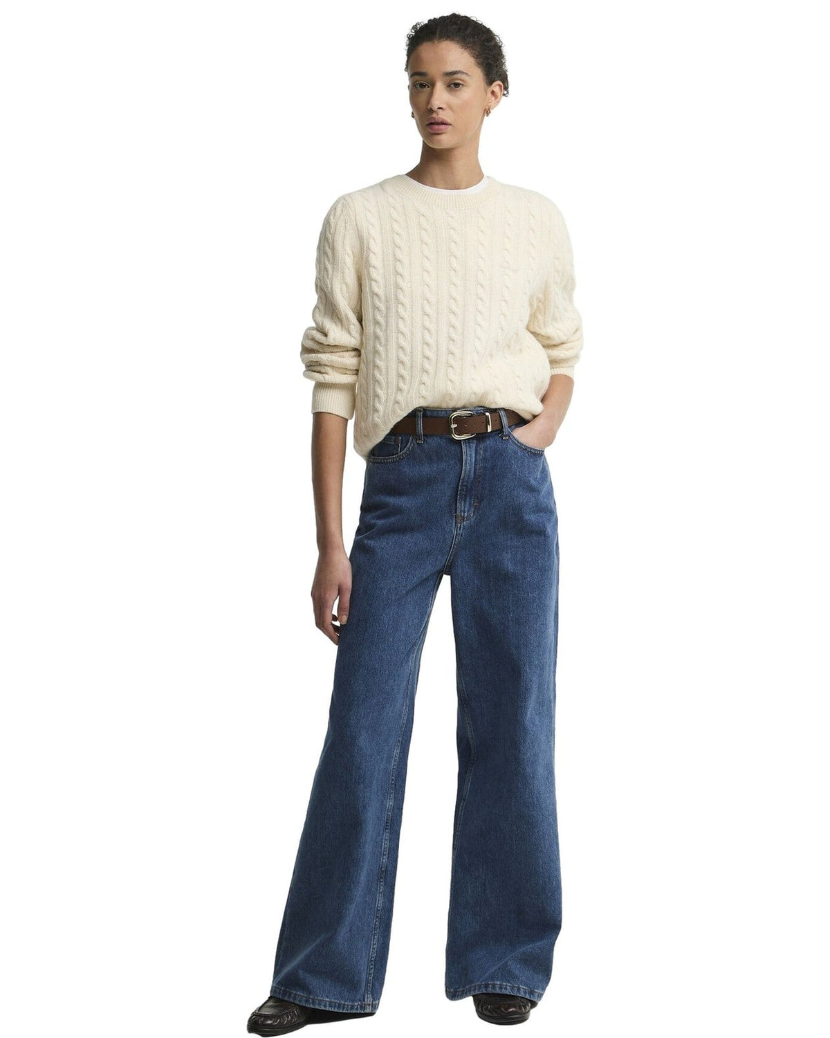Maglioni Donna Barbour - Ashdown Knitted Jumper - Panna