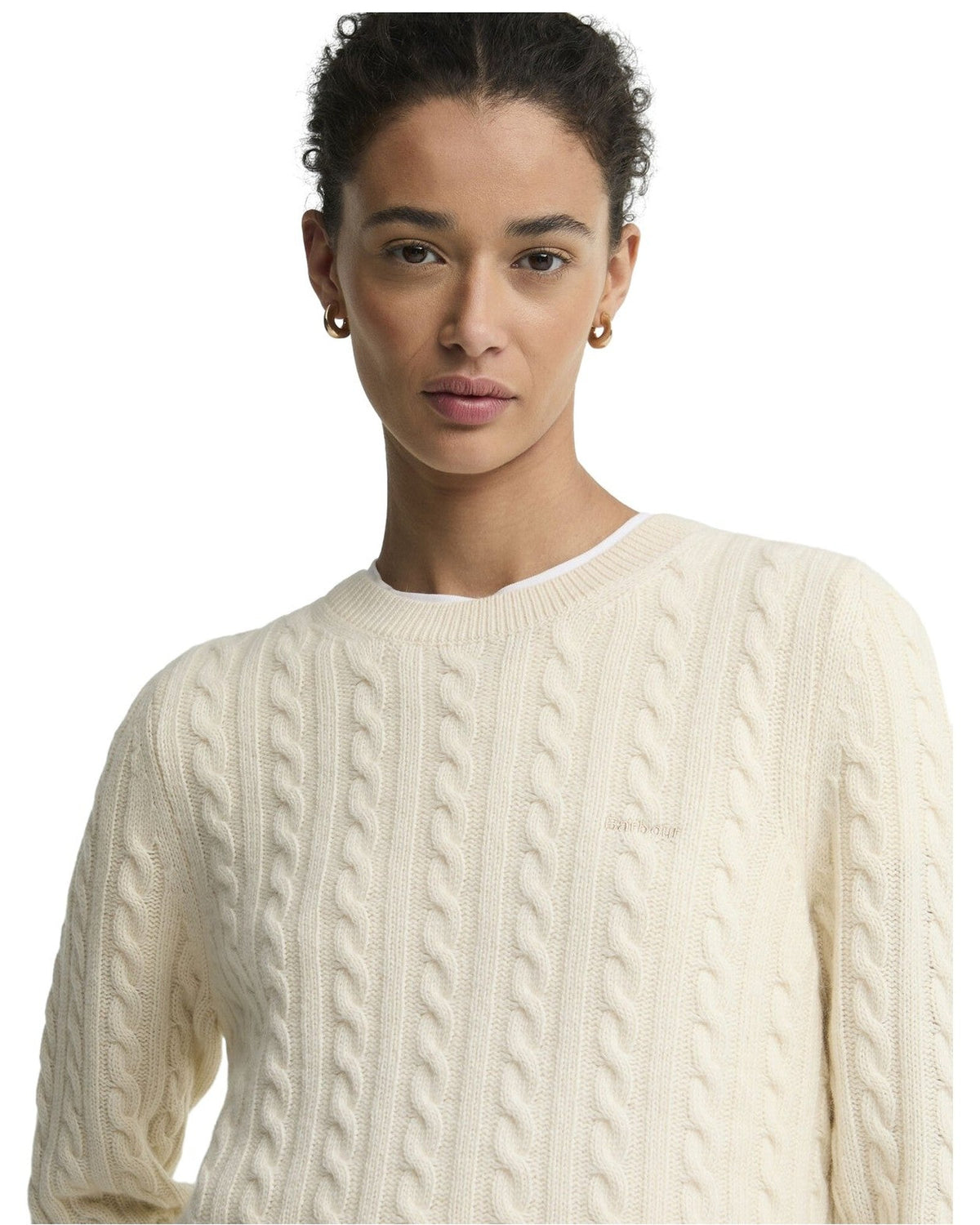 Maglioni Donna Barbour - Ashdown Knitted Jumper - Panna