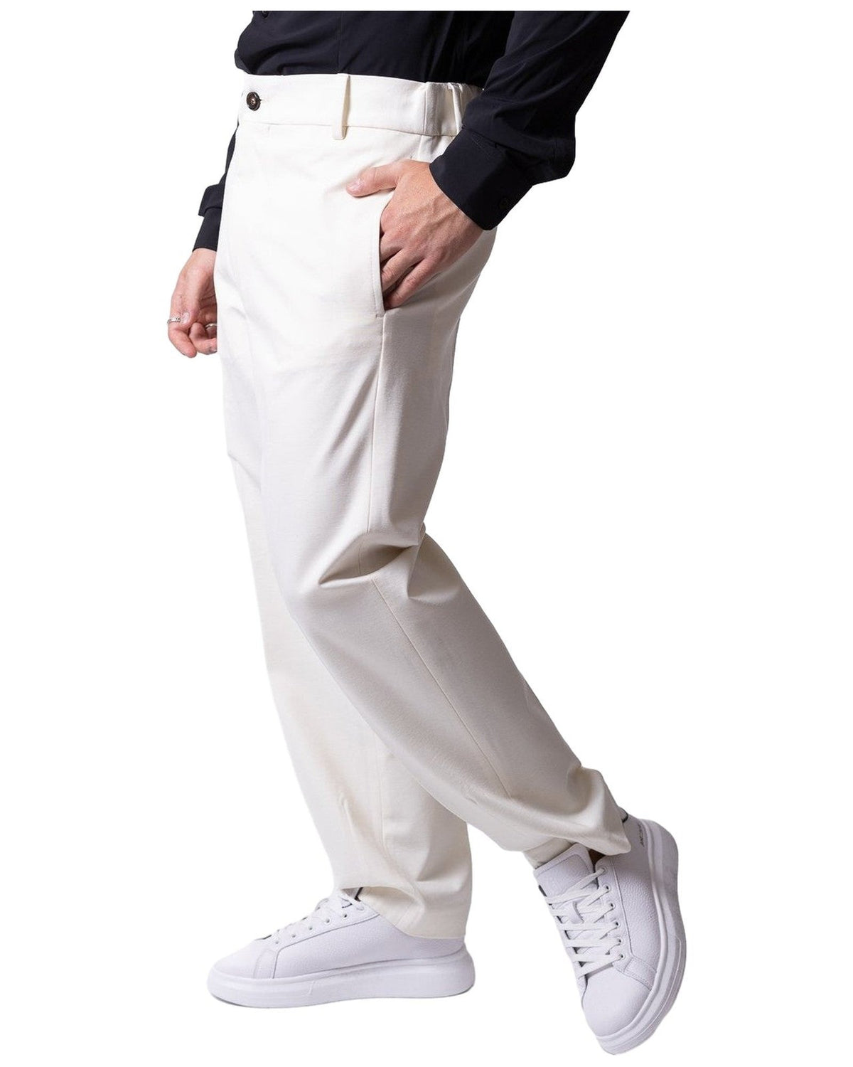 Pantaloni Uomo Daniele Alessandrini - Aston Martin DA127P002-LY0013 - Bianco