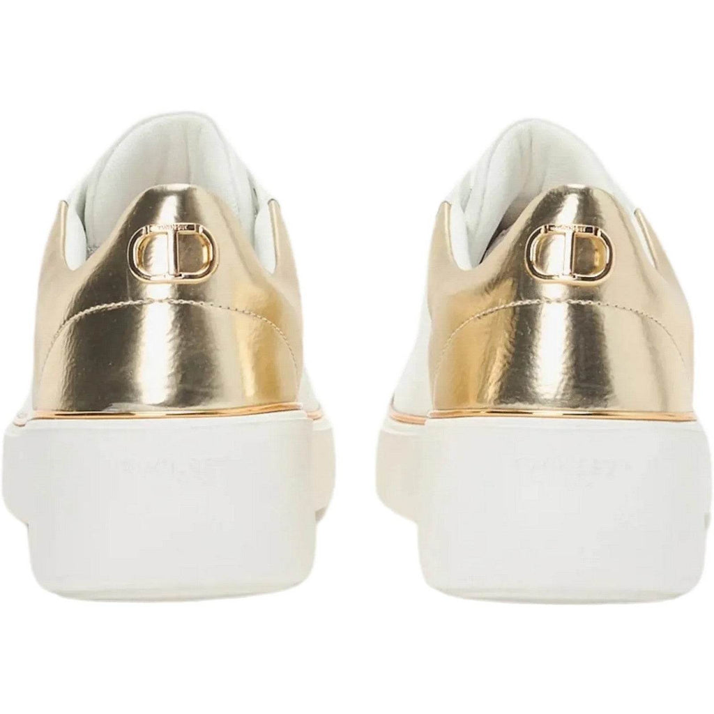 Sneaker Donna Twinset - Sneaker In Pelle - Bianco-Gianni Foti
