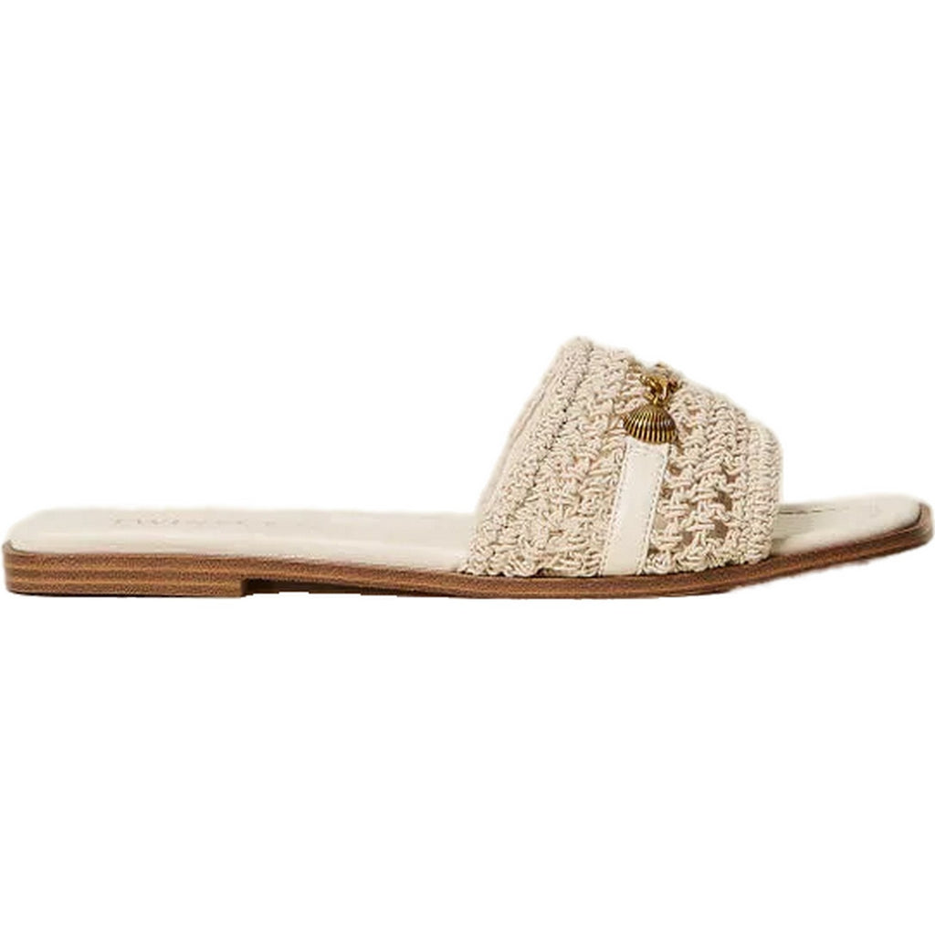 Ciabatte Donna Twinset - Ciabattina Crochet - Bianco-Gianni Foti