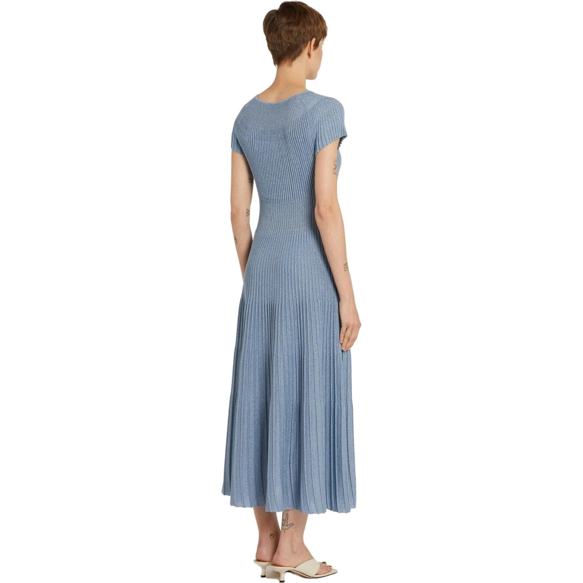 Vestiti da sera e cerimonia Donna Emme - Abito in maglia - Azzurro