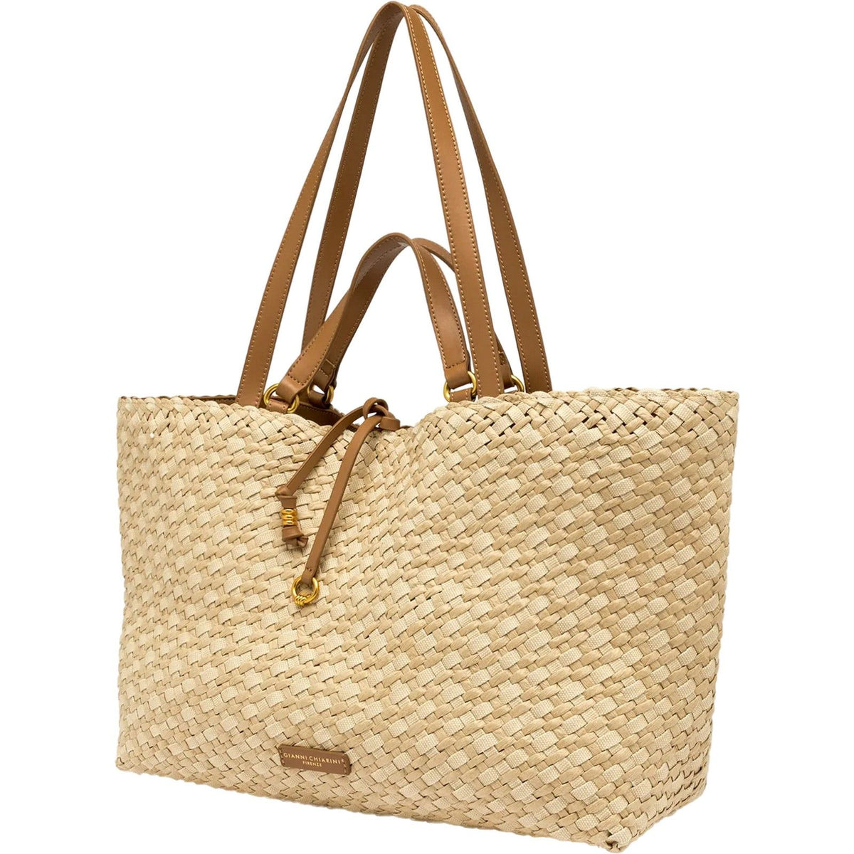 Borse a spalla Donna Gianni Chiarini - BORSA PELLE e TESSUTO - Beige