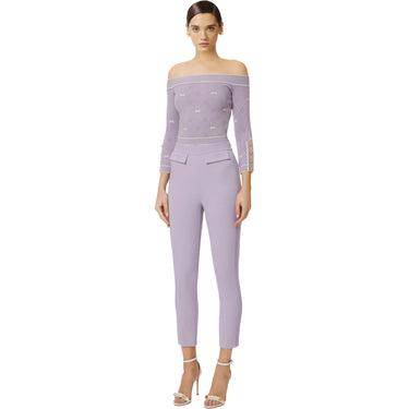 Pantaloni Donna Elisabetta Franchi - Pantalone - Lilla-Gianni Foti