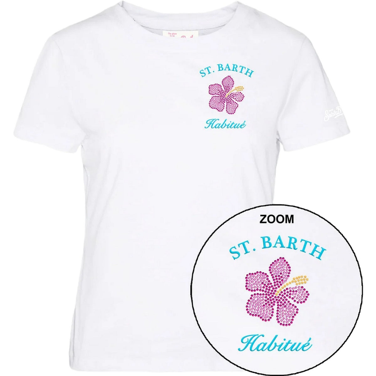 T-shirt Donna Mc2 Saint Barth - Cotton Crew Neck T-Shirt - Bianco