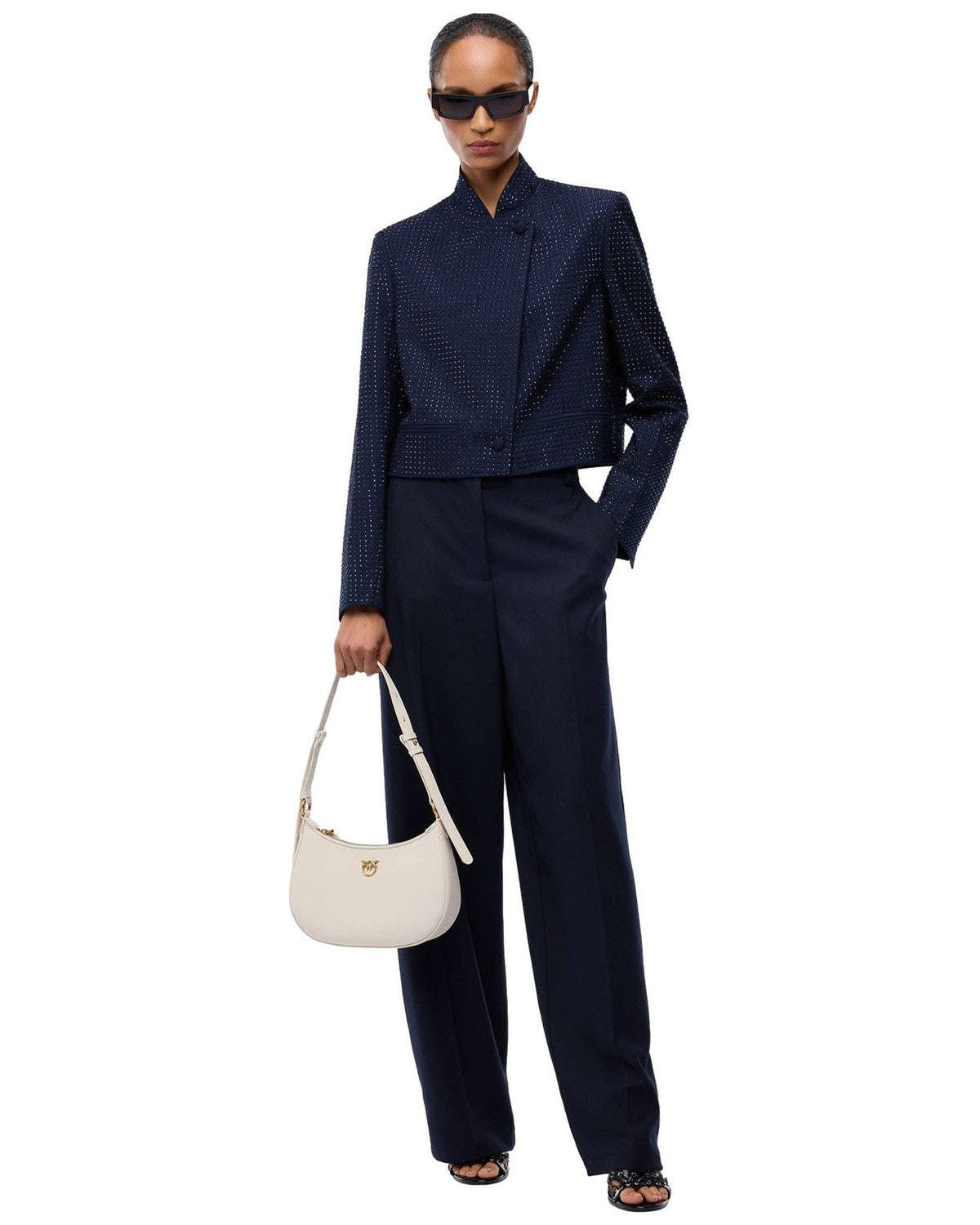 Pantaloni Donna Pinko - Balbino Pantalone Diagonale Mi - Blu