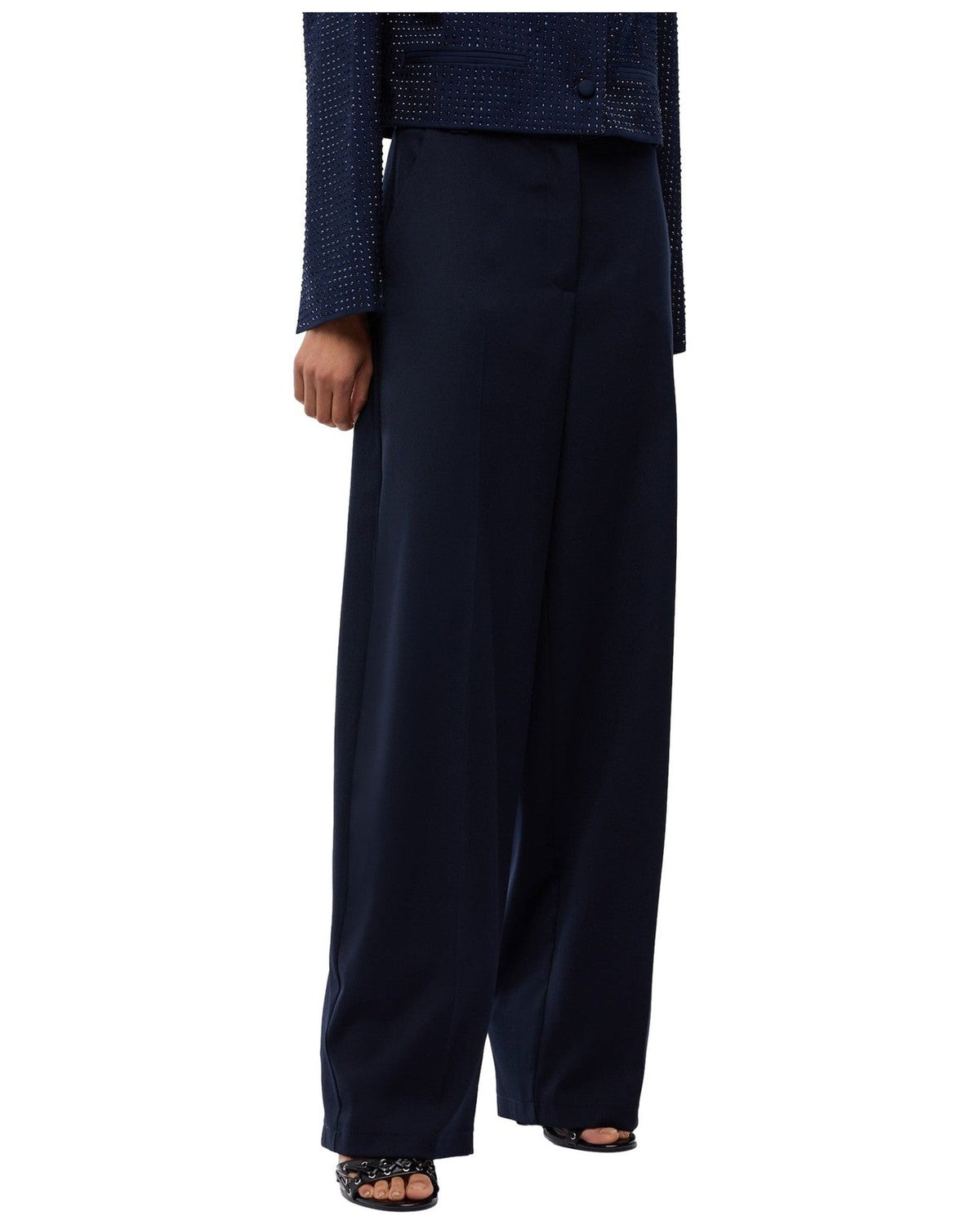 Pantaloni Donna Pinko - Balbino Pantalone Diagonale Mi - Blu