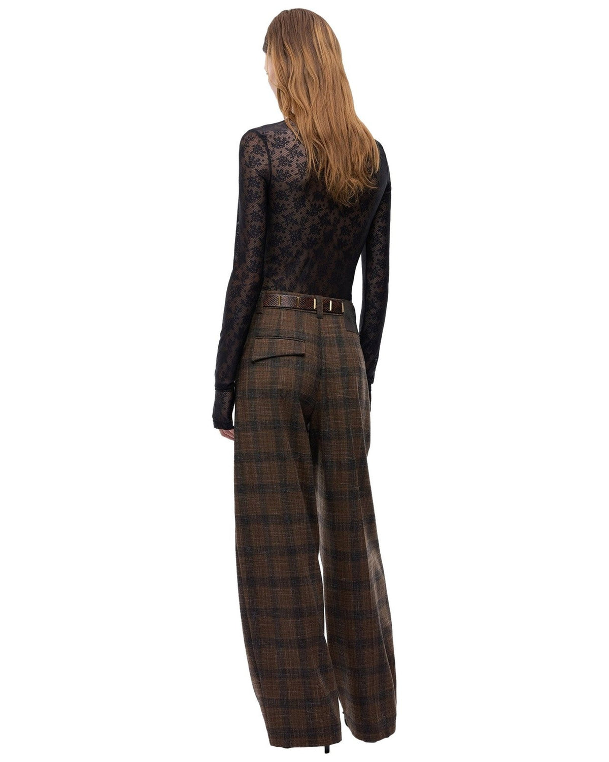 Pantaloni Donna Pinko - Balbino Pantalone Tinto Filo - Marrone