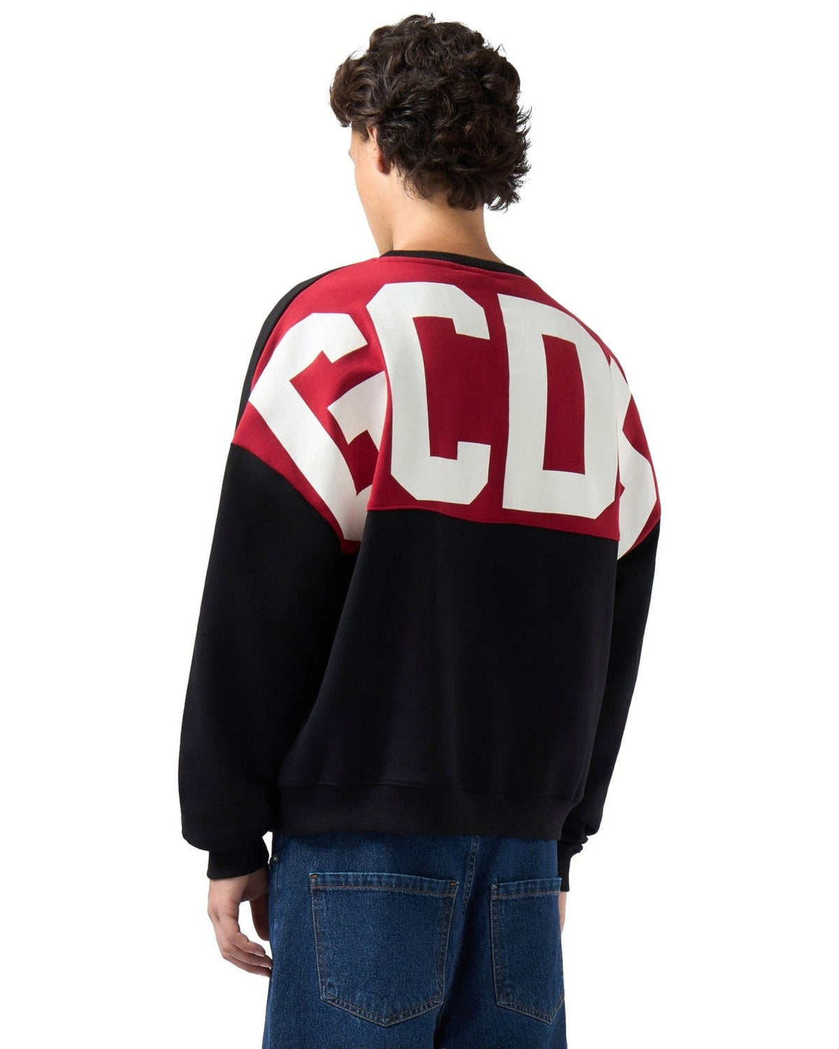 Felpe senza cappuccio Uomo Gcds - Band Logo Back Crewneck - Nero