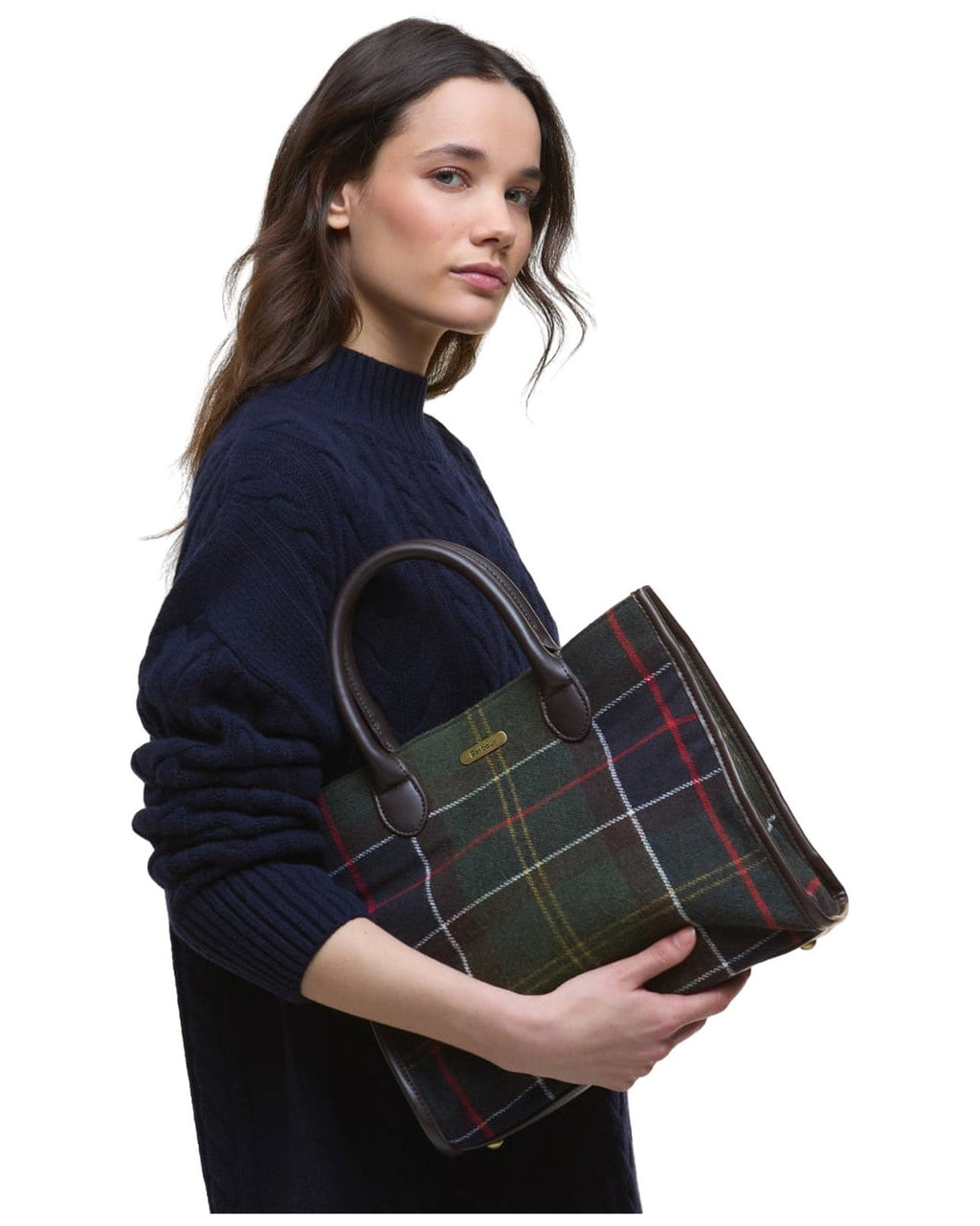 Borse a mano Donna Barbour - Barrhill Tartan Tote Bag - Verde/Blu