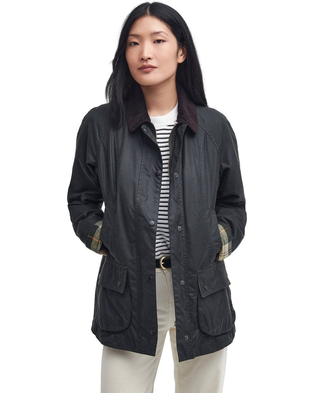 Giacche Donna Barbour - Beadnell Wax Jacket - Verde