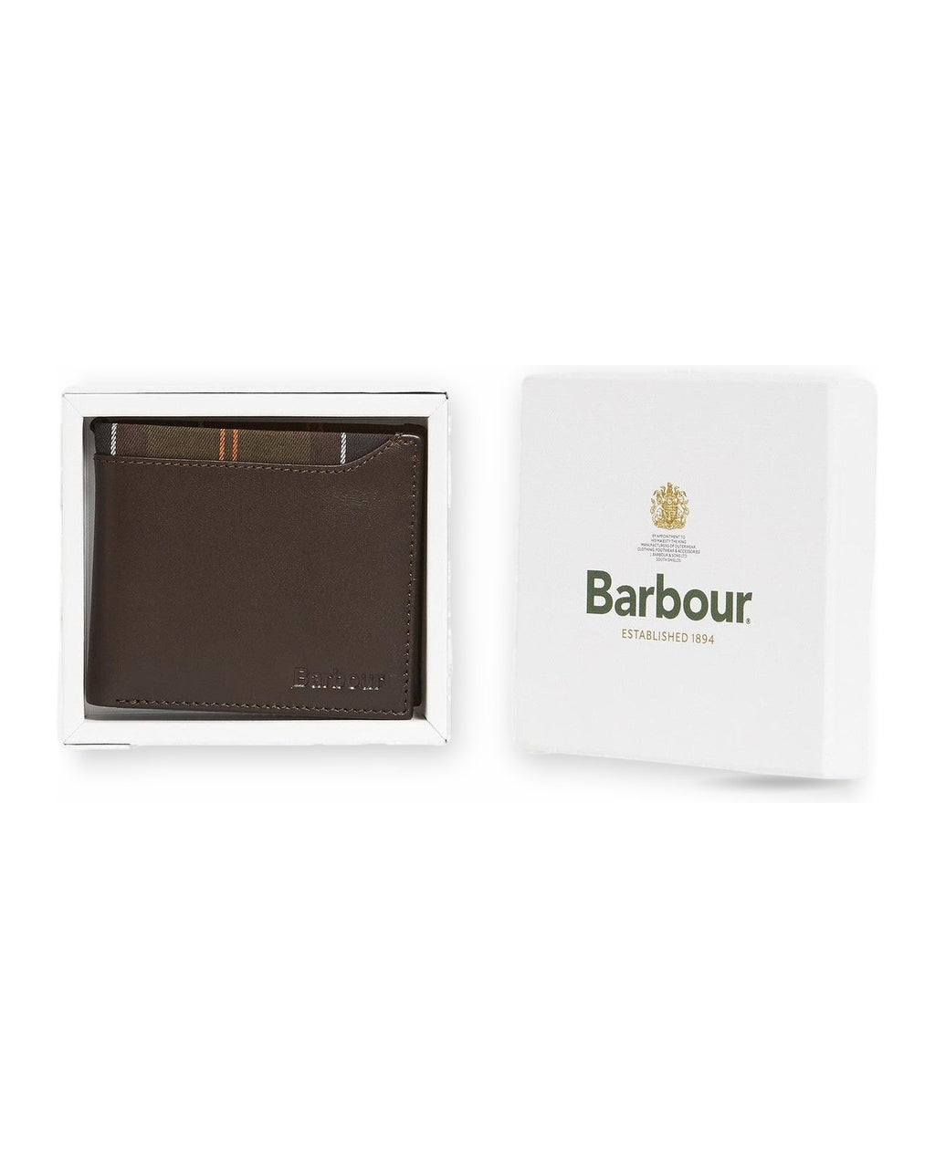Portafogli Uomo Barbour - Brodick Leather/Tartan Wallet - Marrone