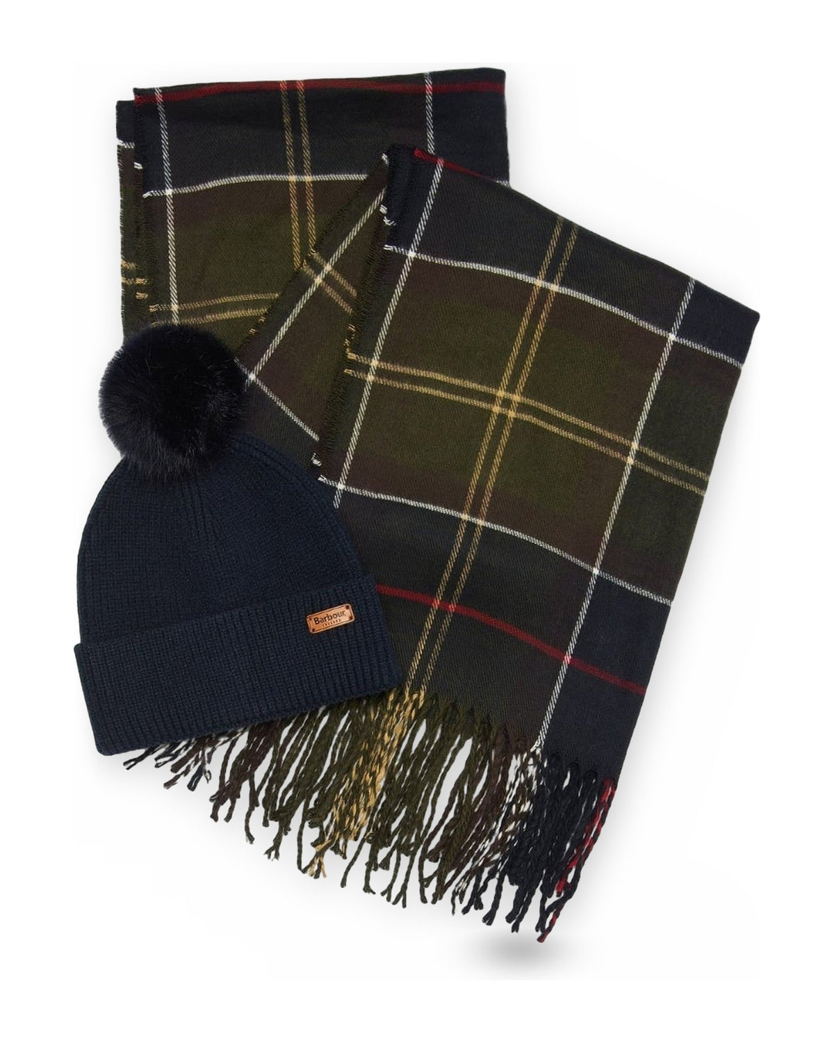 Set di capi coordinati Donna Barbour - Dover Beanie & Hailes Scarf - Blu/Verde