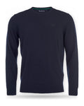 Maglie Uomo Barbour - Essential Lambswool Crew Neck - Blu