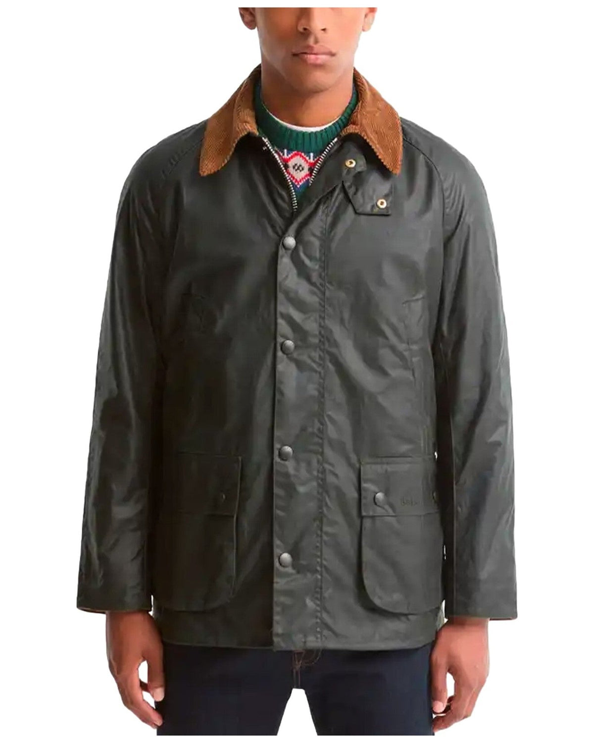 Giubbotti Uomo Barbour - Festive Ashby Wax Jacket - Verde
