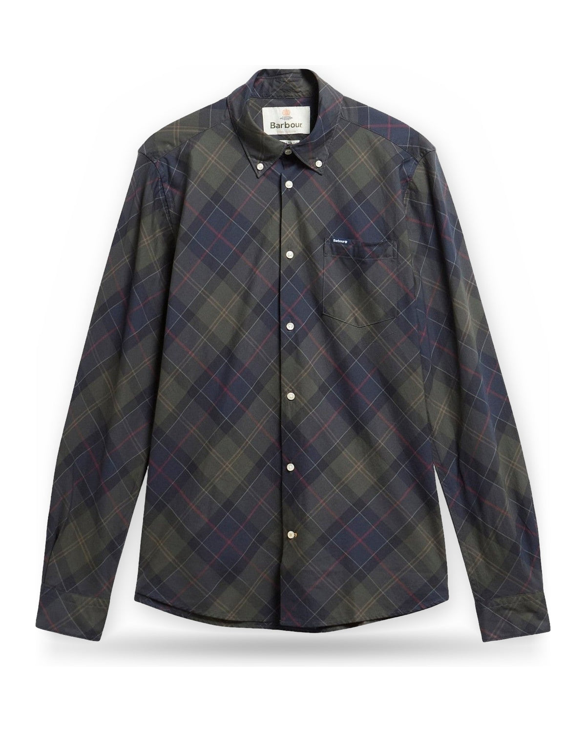 Camicie casual Uomo Barbour - Lochton Tailored Tartan Shirt - Verde/Blu