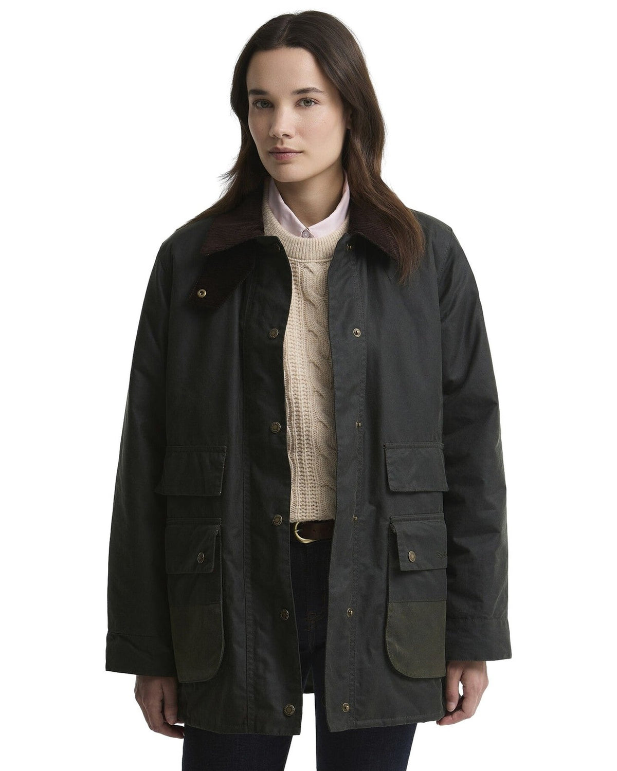 Giacche Donna Barbour - Modern Border Wax Jacket - Verde