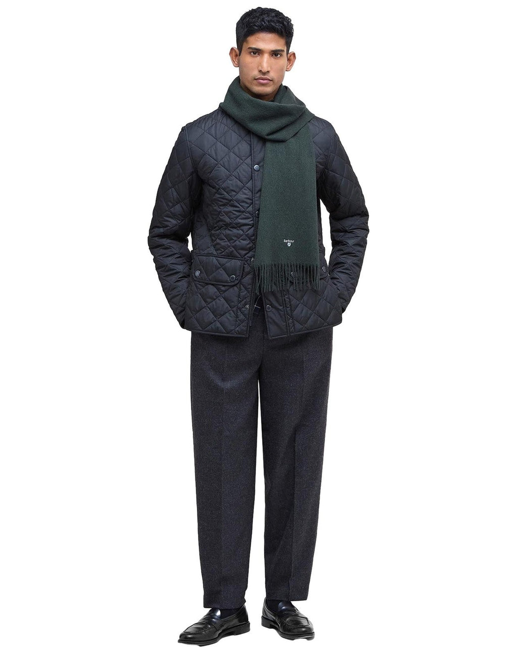 Sciarpe Unisex Barbour - Plain Lambswool Scarf - Verde