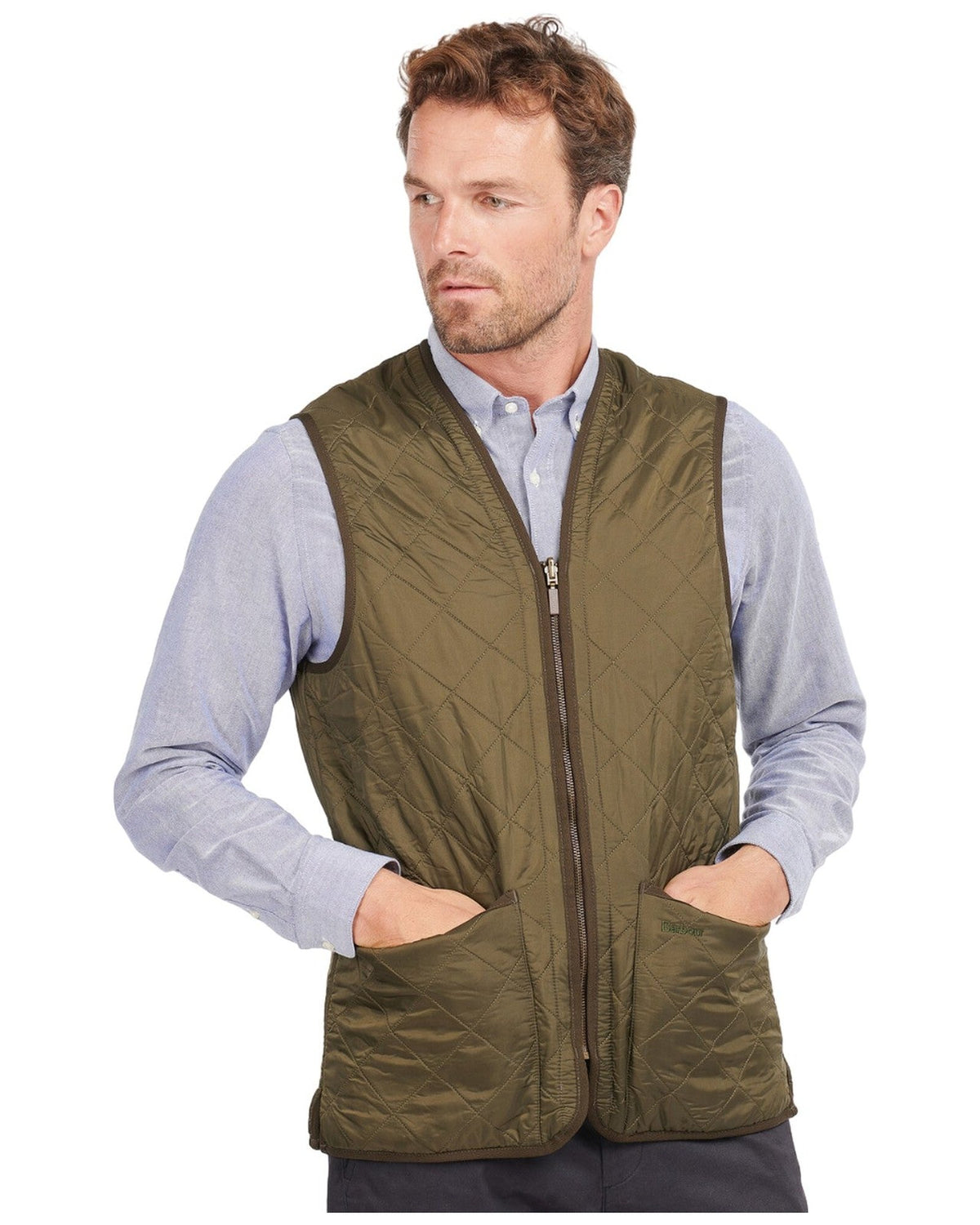 Gilet Uomo Barbour - Polarquilt Waistcoat Zip Liner - Verde