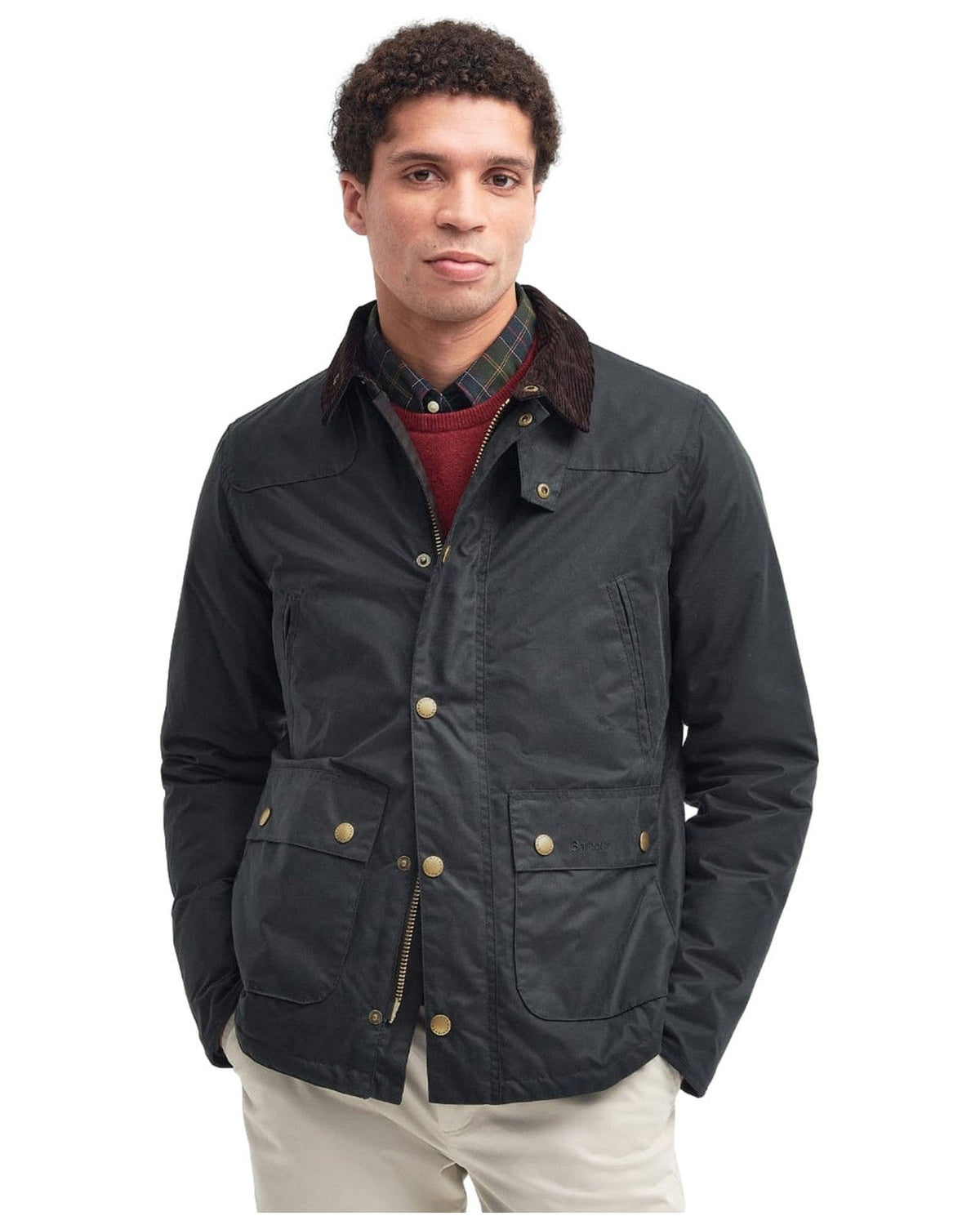 Giubbotti Uomo Barbour - Reelin Wax Jacket - Verde