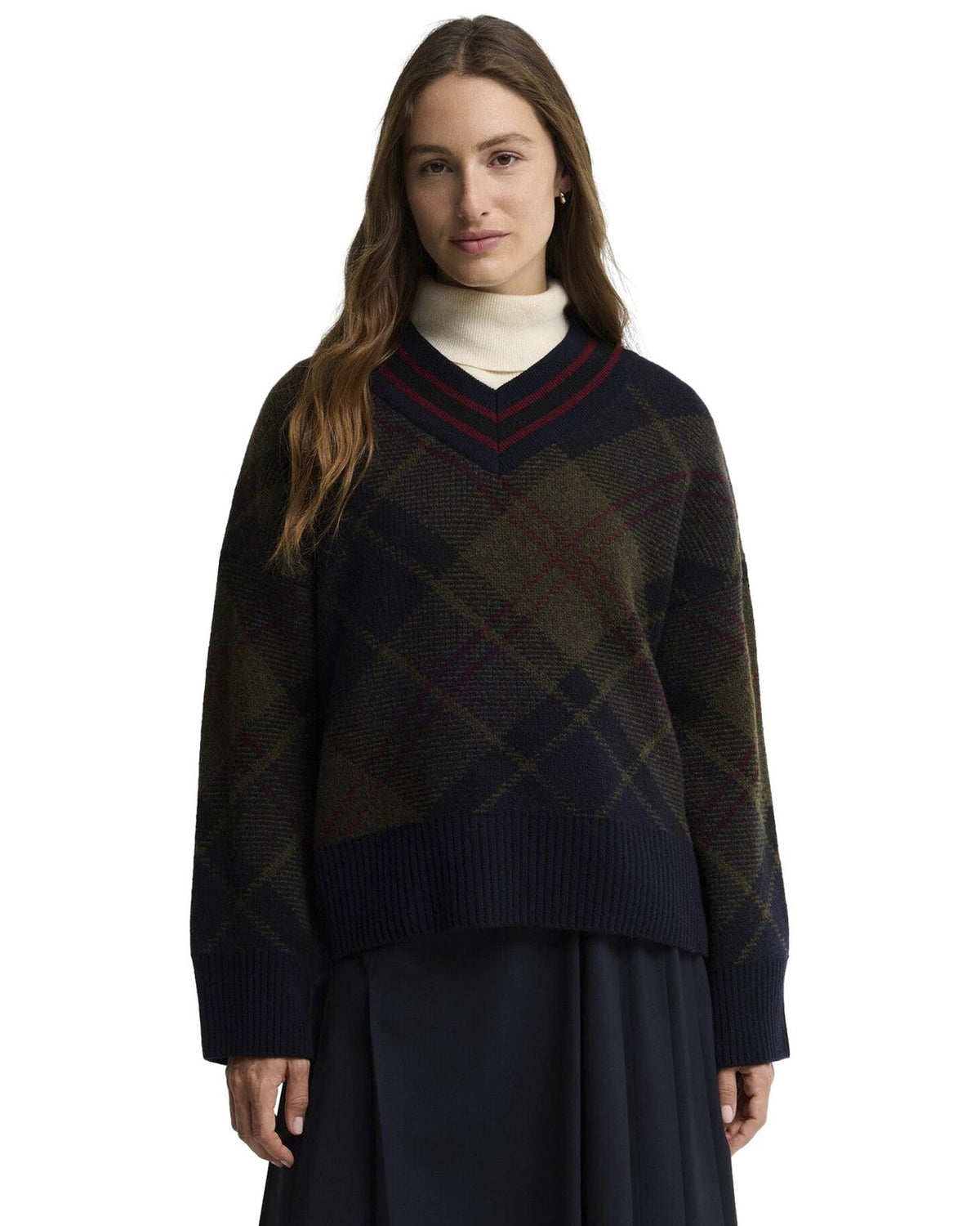 Maglioni Donna Barbour - Shae Knitted Jumper - Blu/Verde