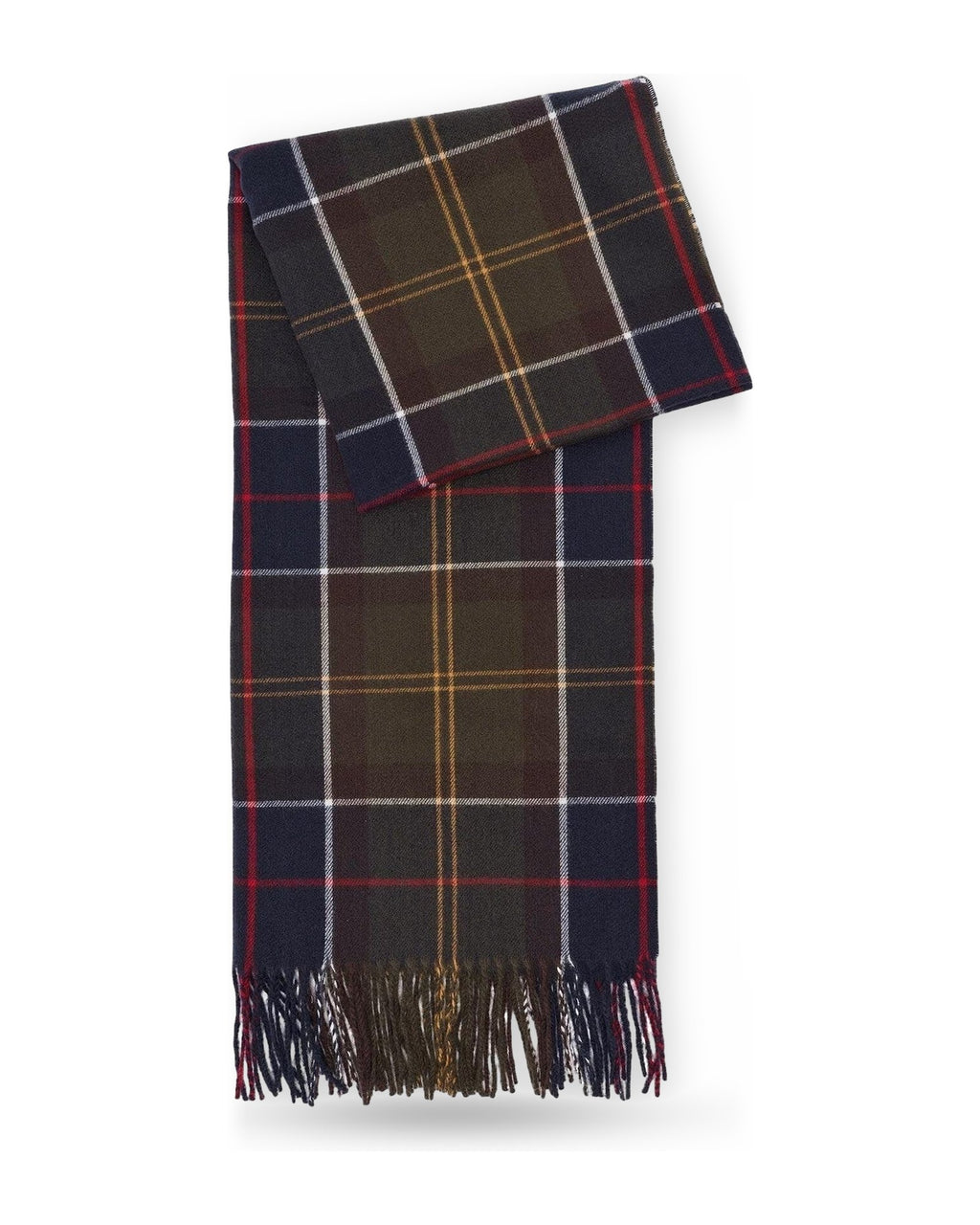 Sciarpe Donna Barbour - Stanway Tartan Wrap - Verde/Blu