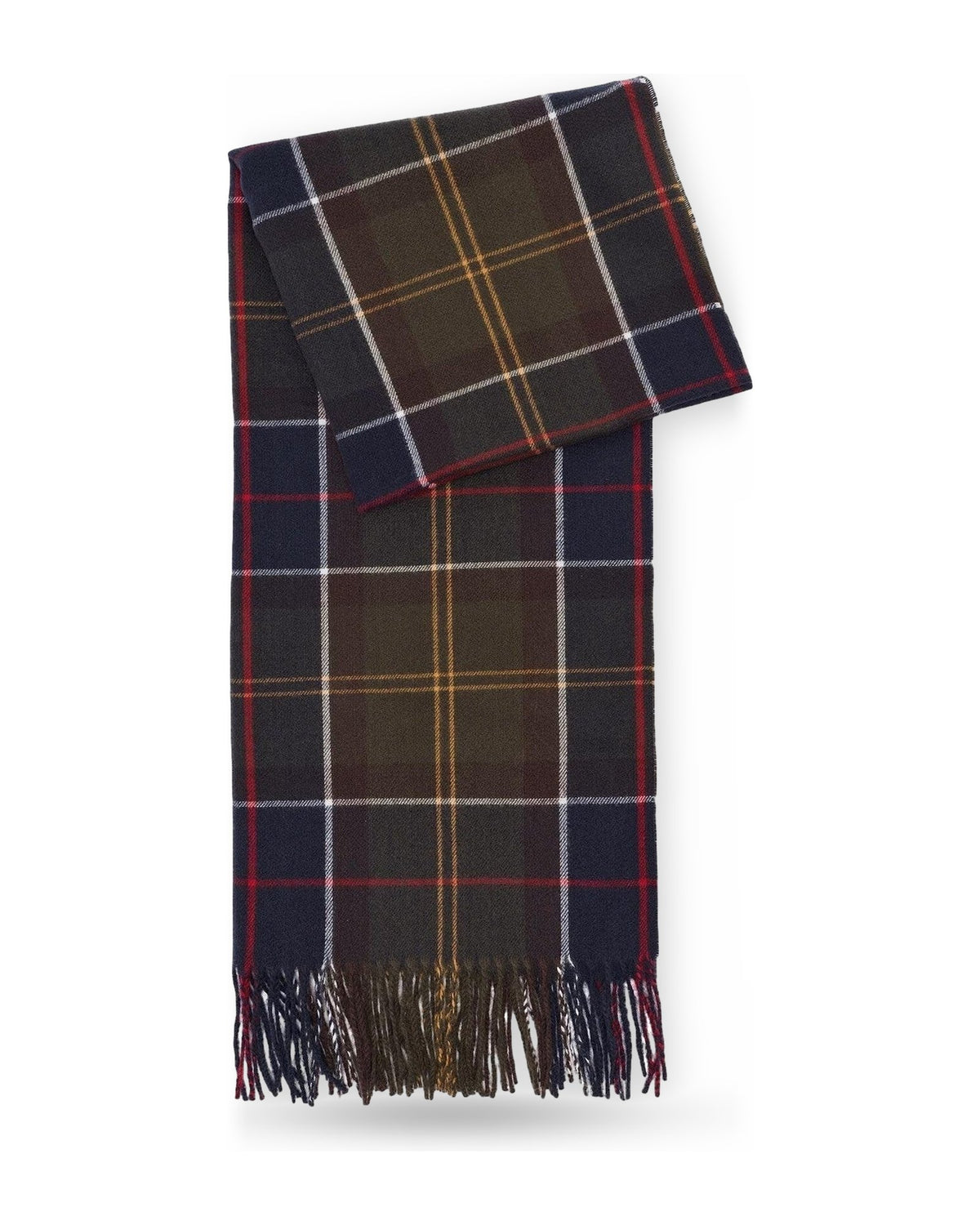 Sciarpe Donna Barbour - Stanway Tartan Wrap - Verde/Blu