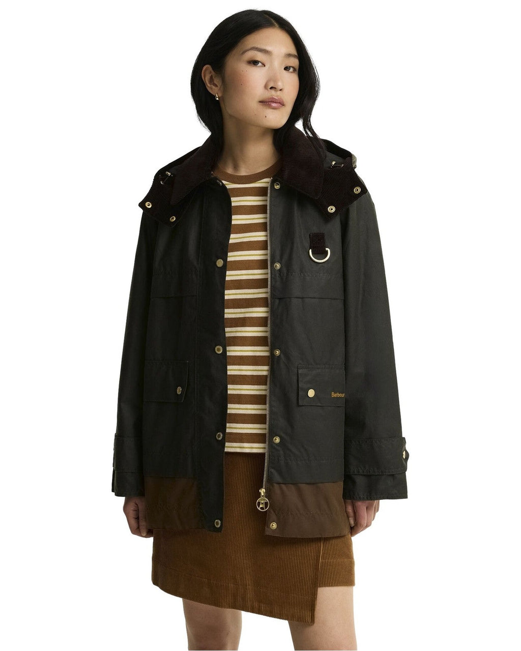Giacche Donna Barbour - Wrenwood Wax Jacket - Verde