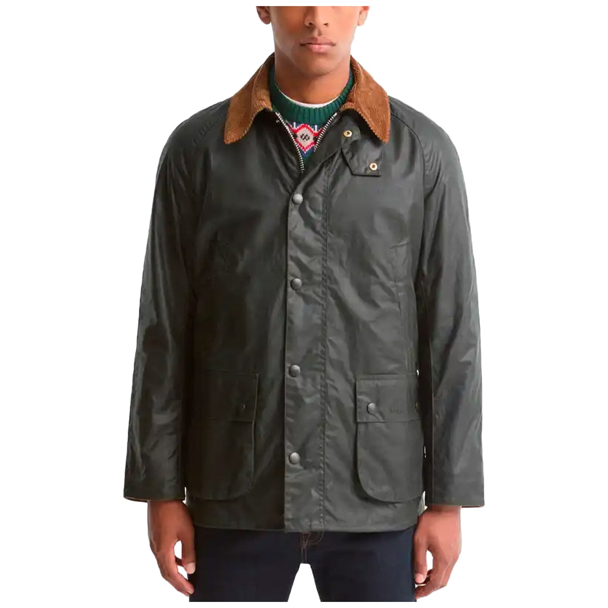 Giubbotti Uomo Barbour - Festive Ashby Wax Jacket - Verde