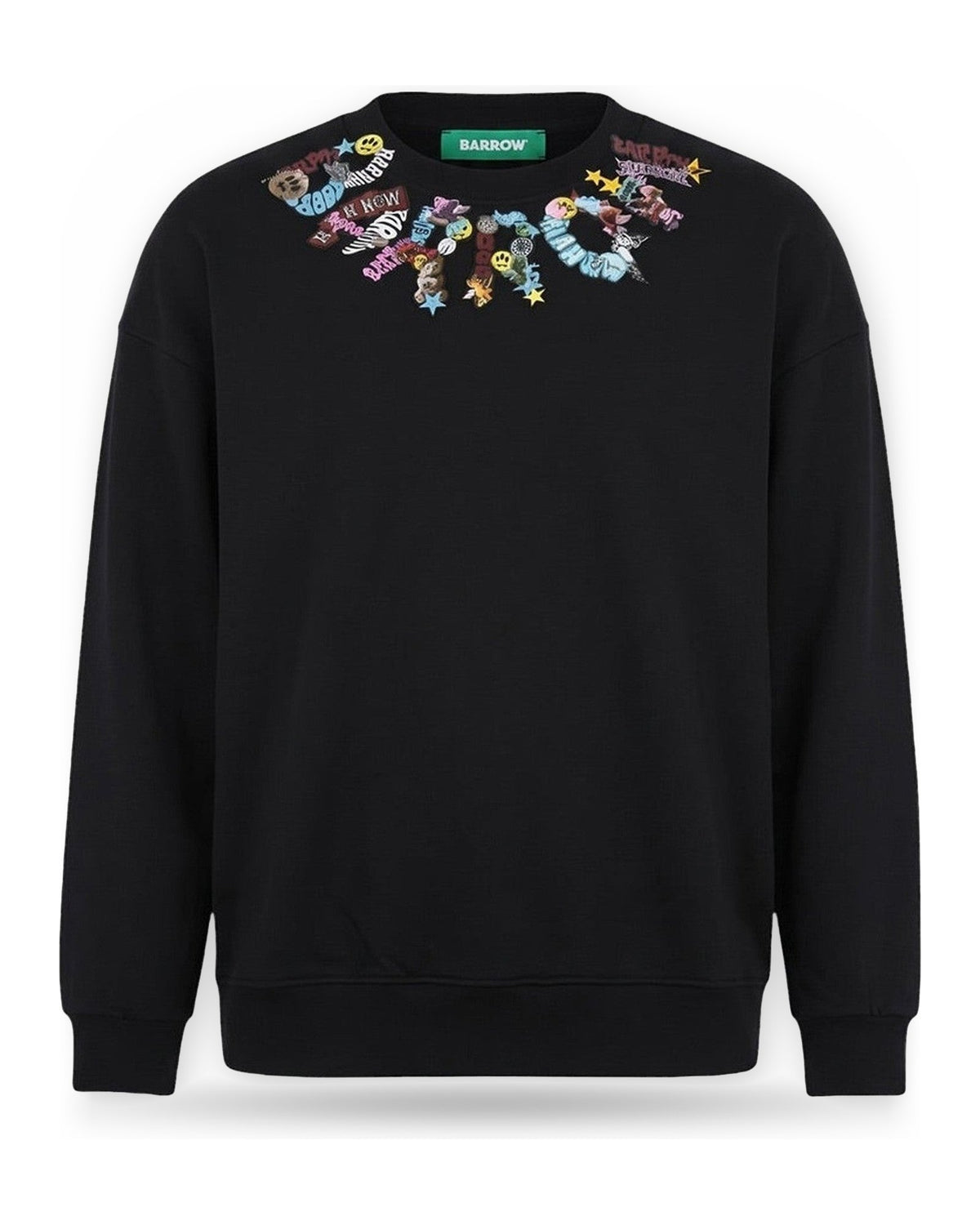 Felpe senza cappuccio Unisex Barrow - Sweatshirt Unisex F6BWUASW015 - Nero