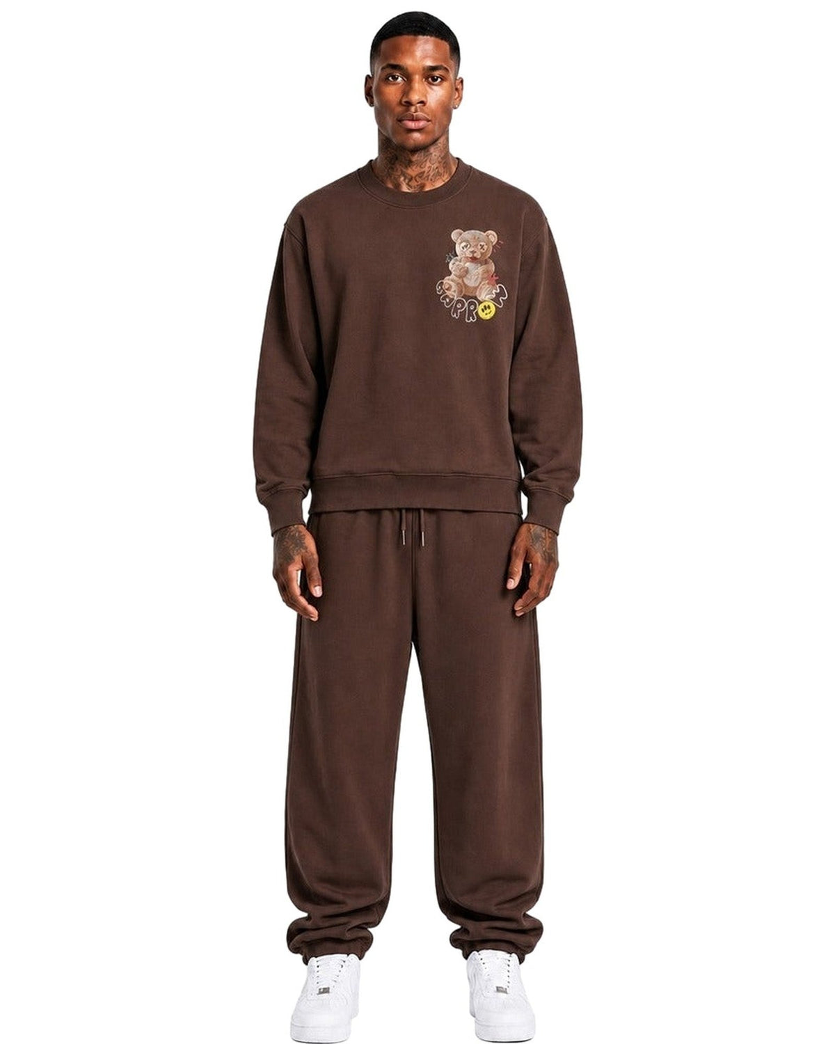 Felpe senza cappuccio Unisex Barrow - Sweatshirt Unisex F6BWUASW047 - Marrone