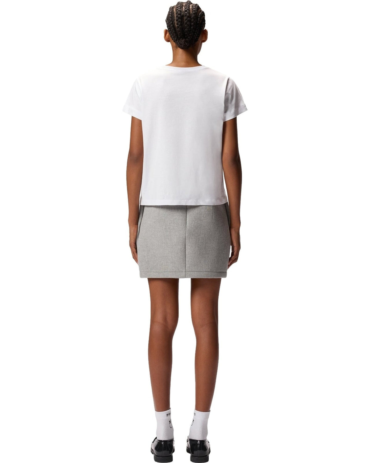 T-shirt Donna Pinko - Basico T-Shirt Jersey Logo Pin - Bianco