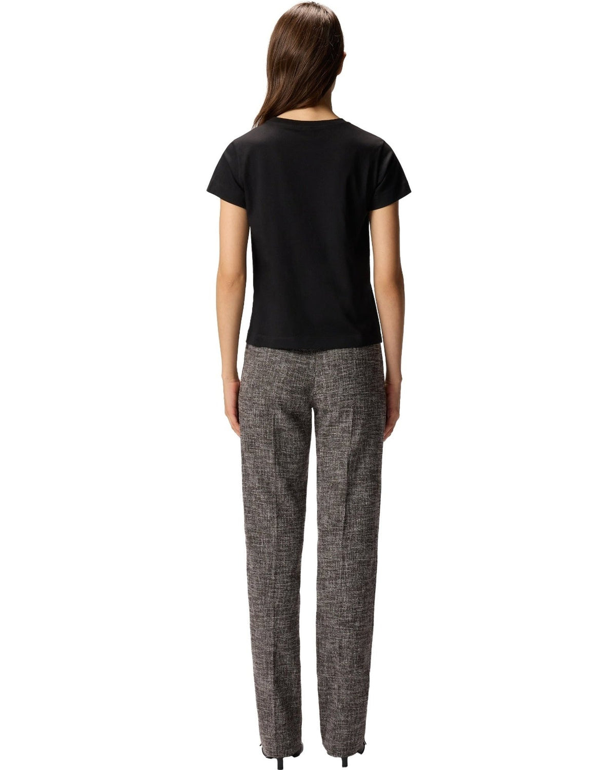 T-shirt Donna Pinko - Basico T-Shirt Jersey Logo Pin - Nero