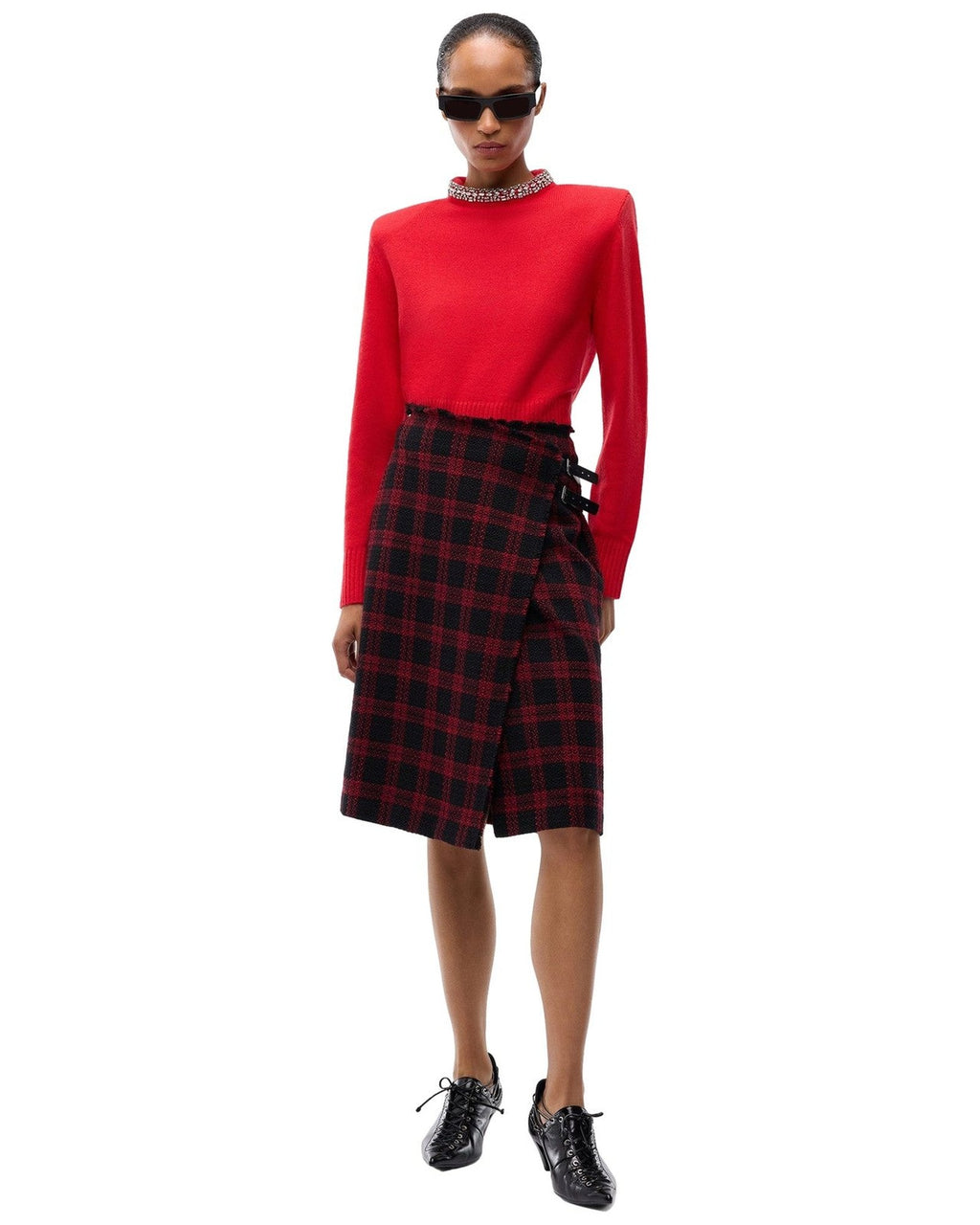 Maglie Donna Pinko - Berlino Pull Blend Wool Embro - Rosso