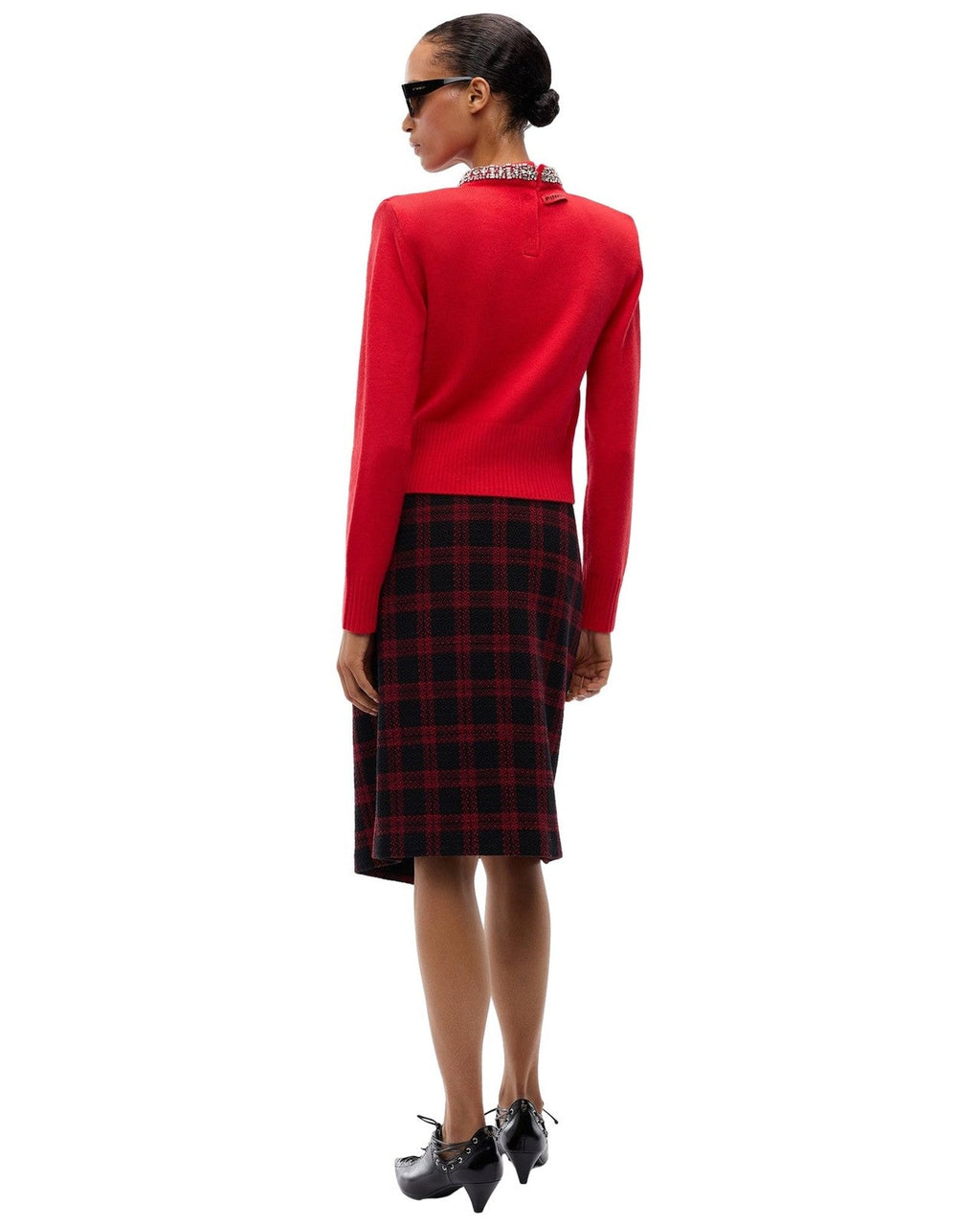 Maglie Donna Pinko - Berlino Pull Blend Wool Embro - Rosso
