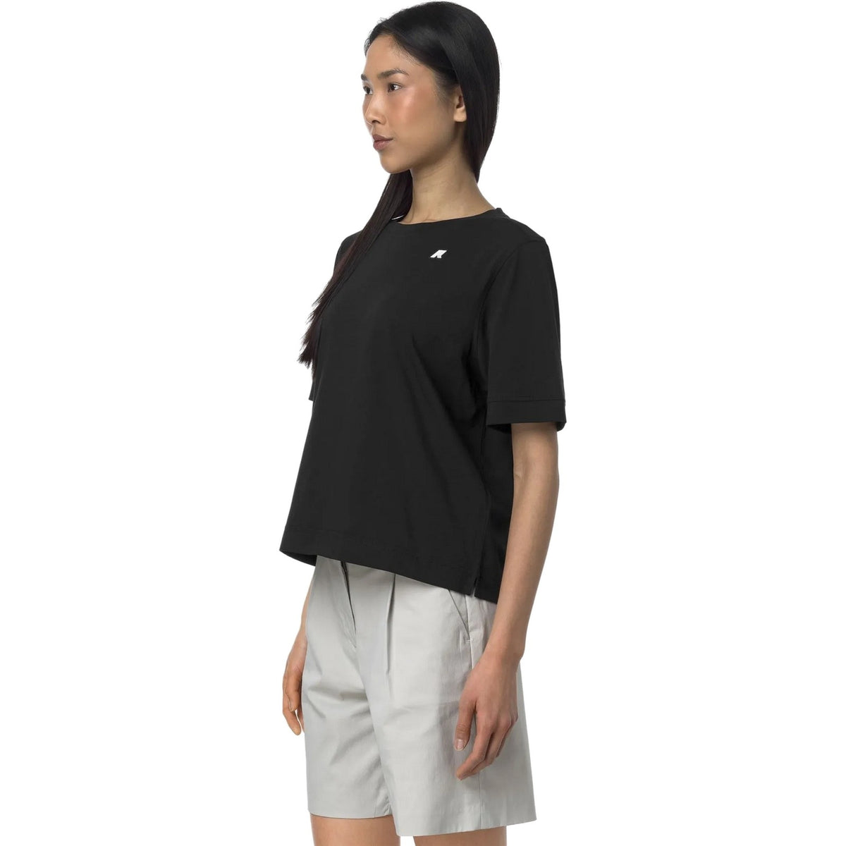 T-shirt Donna K-Way - Selune Jersey - Nero-Gianni Foti