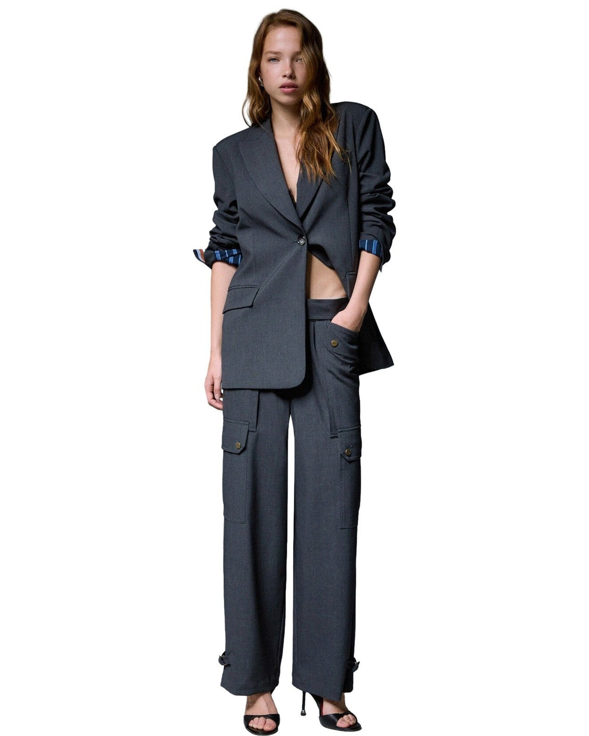 Giacche Donna Liu Jo - Blazer Flanella - Grigio