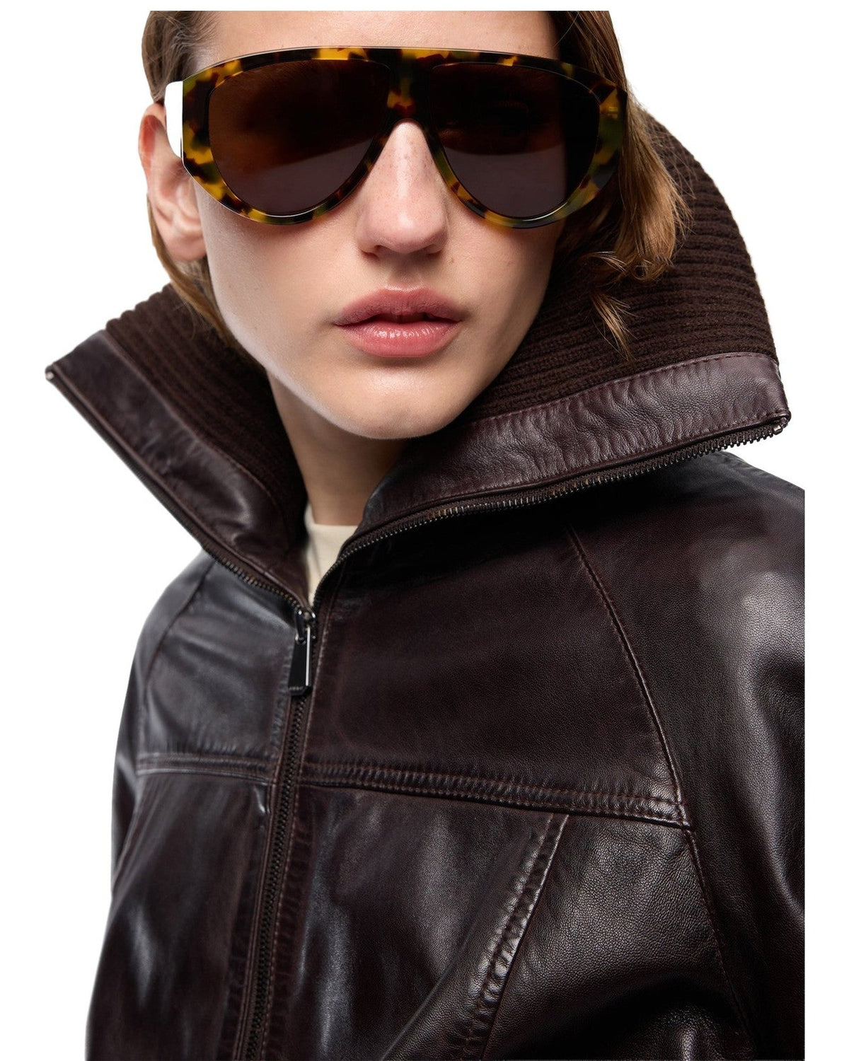 Giubbotti Donna Pinko - Bluma Bomber Pelle Lavata - Marrone