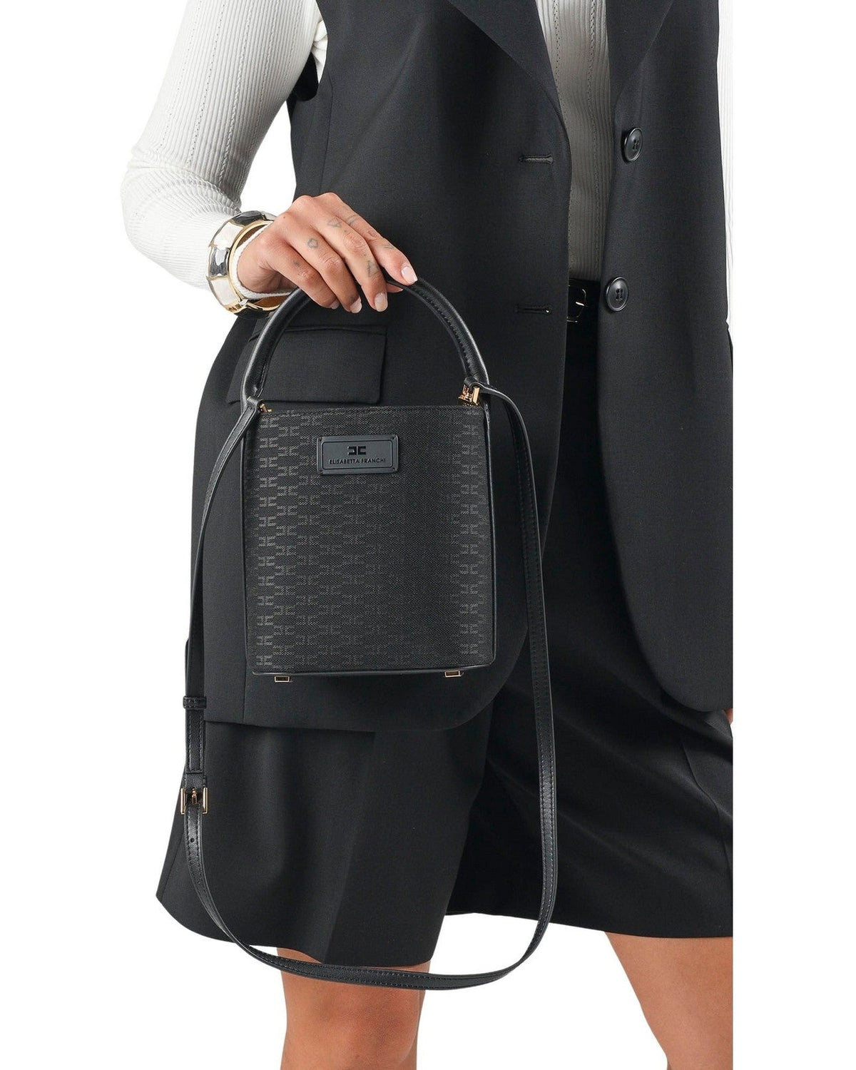 Borse a spalla Donna Elisabetta Franchi - Borsa BS02A66E2 - Nero
