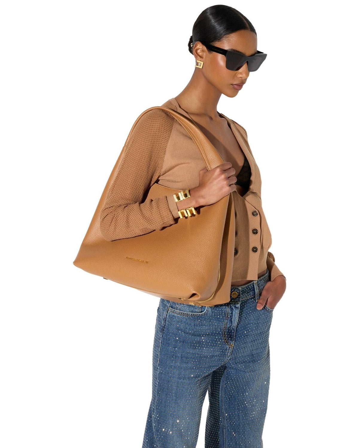 Borse a spalla Donna Elisabetta Franchi - Borsa BS23A66E2 - Cammello