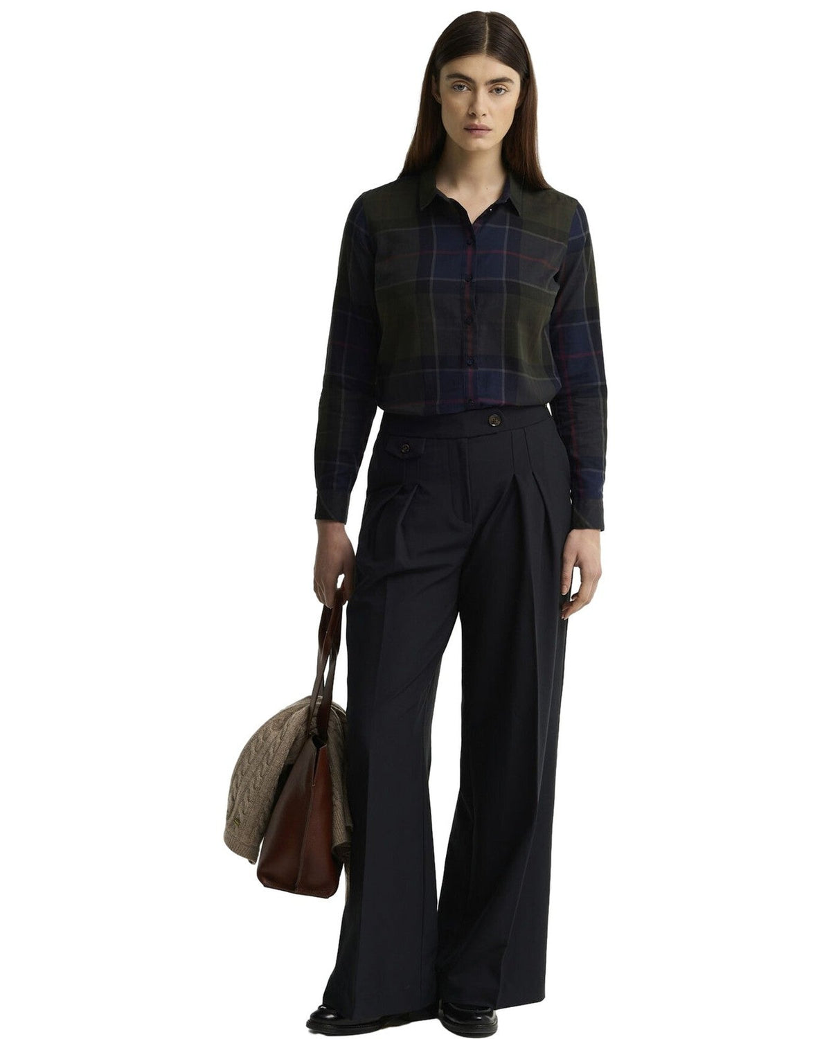 Camicie casual Donna Barbour - Bredon Shirt - Blu/Verde