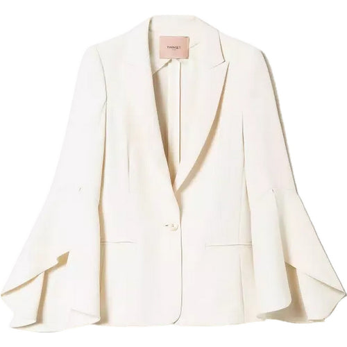 Women's Suit Jackets and Blazers Twinset - Blazer W/Butterfly Sleeves - White