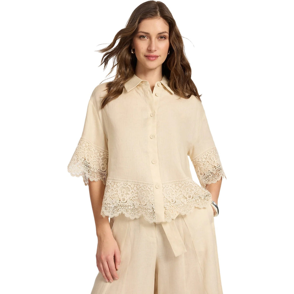 Bluse e camicie Donna Elena Miro' - Camicia - Beige-Gianni Foti