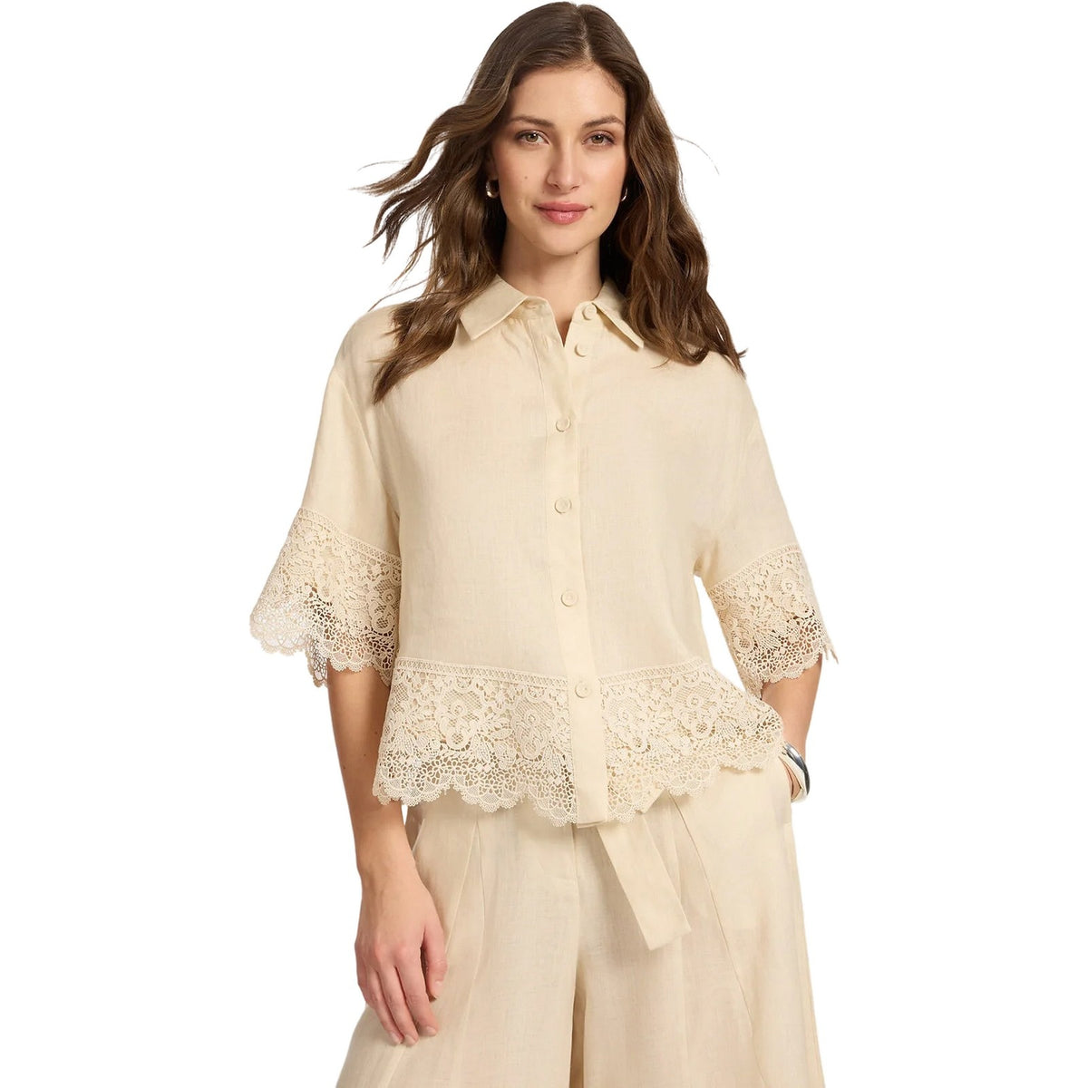 Bluse e camicie Donna Elena Miro' - Camicia - Beige-Gianni Foti