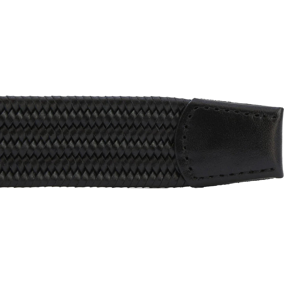 Cinture Uomo Barbour - Stretch Leather Belt - Nero-Gianni Foti