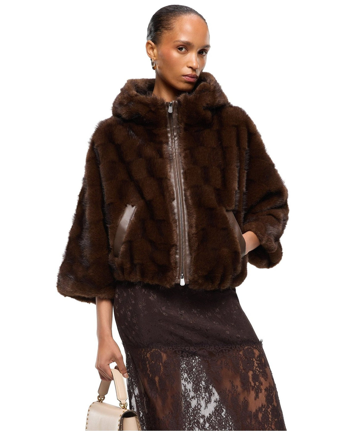 Pellicce Donna Pinko - Cadetia Cappa Aspen Aspetto Vi - Marrone