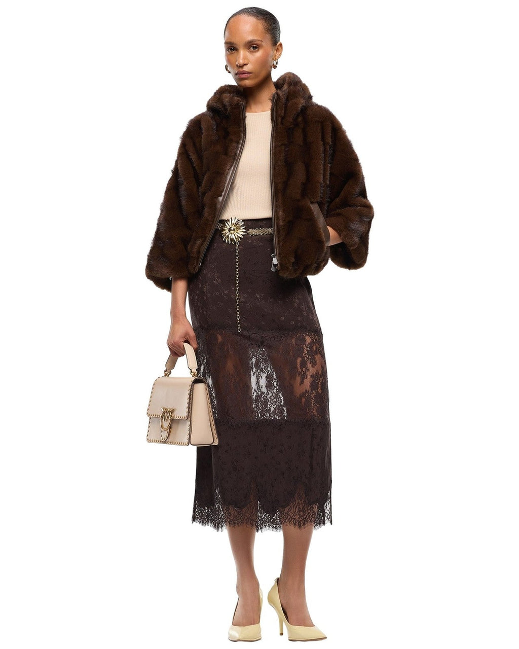 Pellicce Donna Pinko - Cadetia Cappa Aspen Aspetto Vi - Marrone