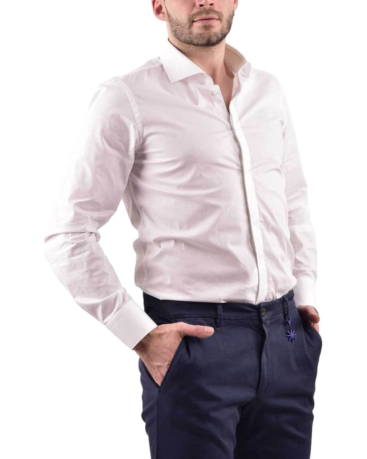Camicie classiche Uomo Manuel Ritz - Camicia - Bianco