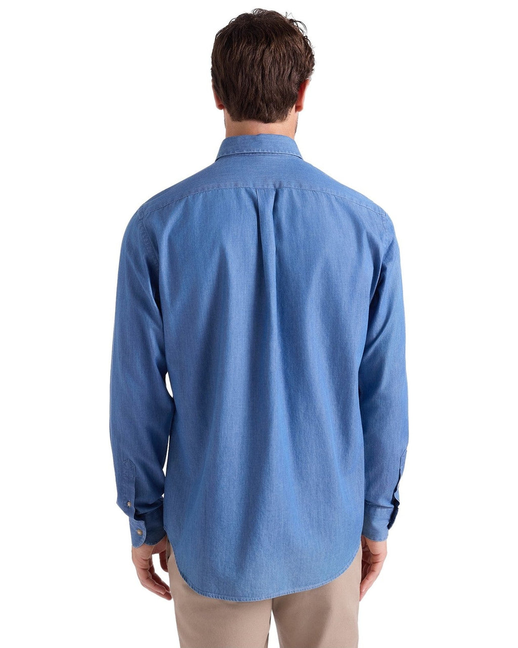 Camicie casual Uomo Harmont & Blaine - Camicia Denim Collo Button Down CRR001013161M - Blu